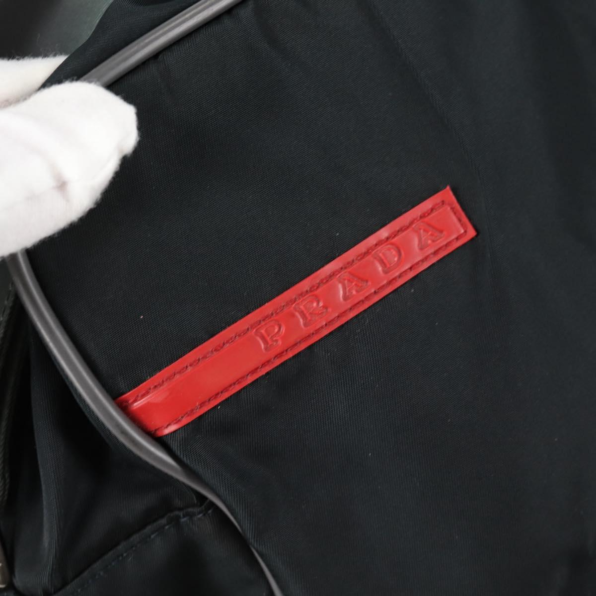 PRADA Sports Hand Bag Nylon 2way Navy Silver Auth ti3358