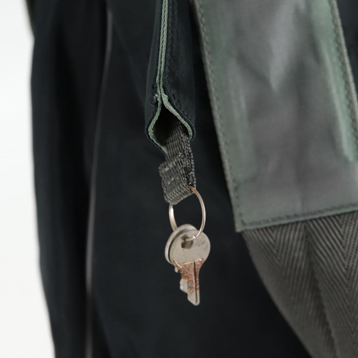 PRADA Sports Hand Bag Nylon 2way Navy Silver Auth ti3358