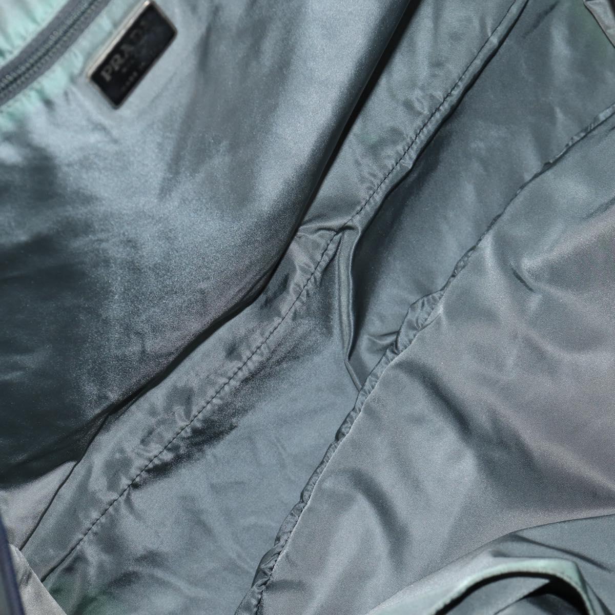 PRADA Sports Hand Bag Nylon 2way Navy Silver Auth ti3358