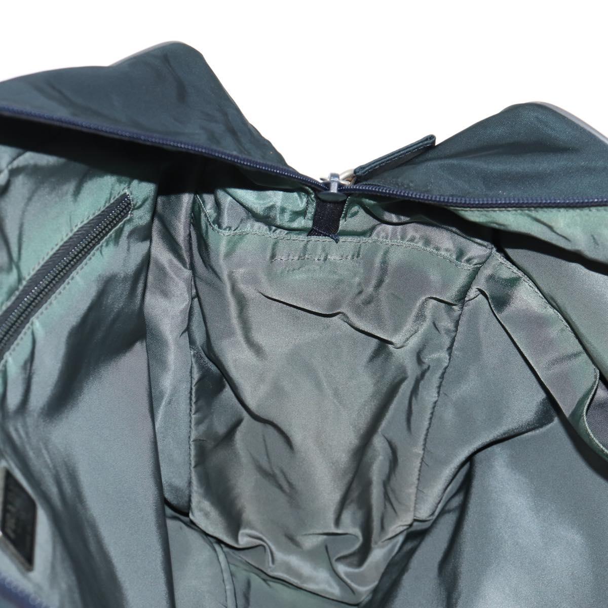 PRADA Sports Hand Bag Nylon 2way Navy Silver Auth ti3358