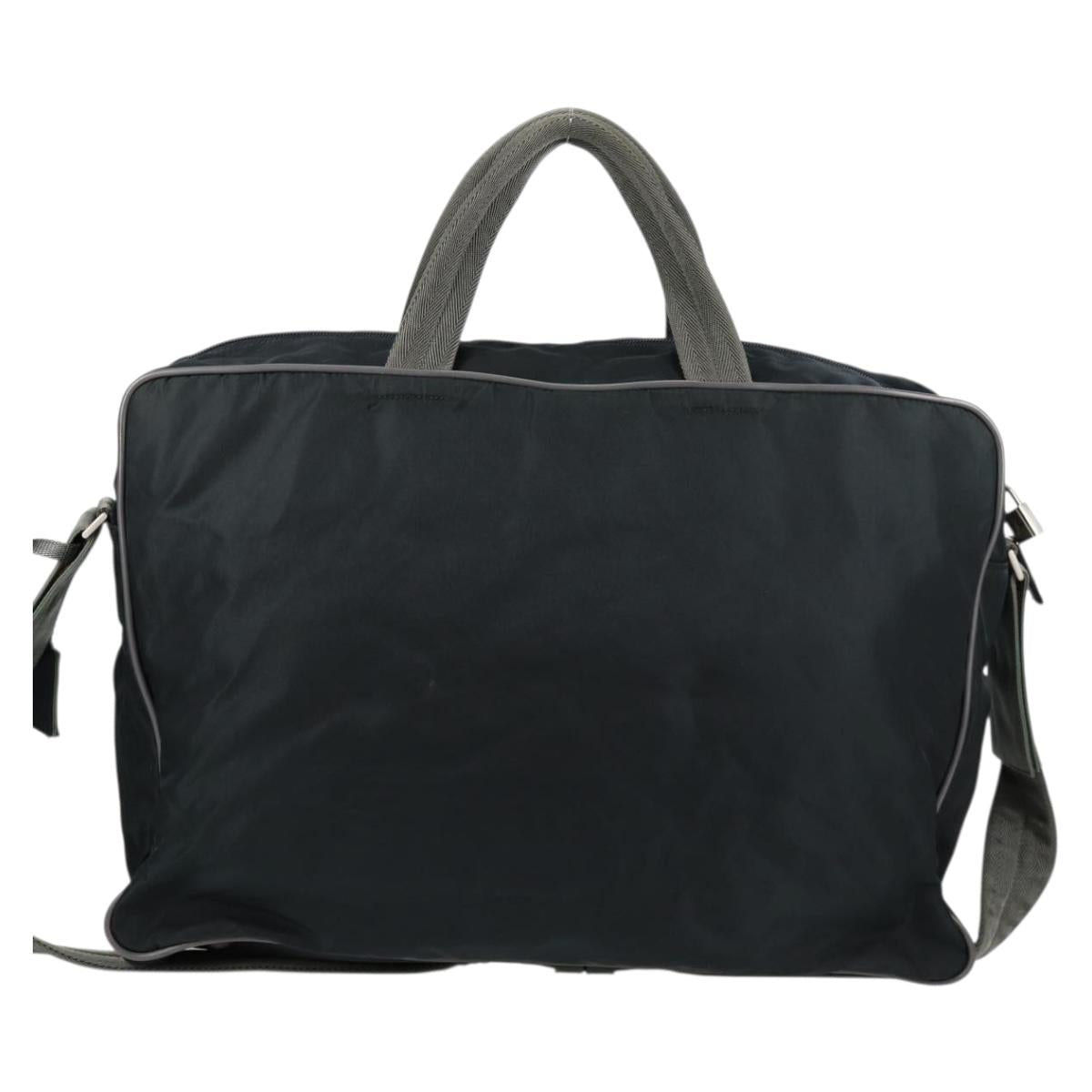 PRADA Sports Hand Bag Nylon 2way Navy Silver Auth ti3358