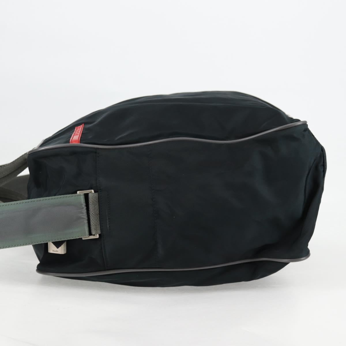 PRADA Sports Hand Bag Nylon 2way Navy Silver Auth ti3358