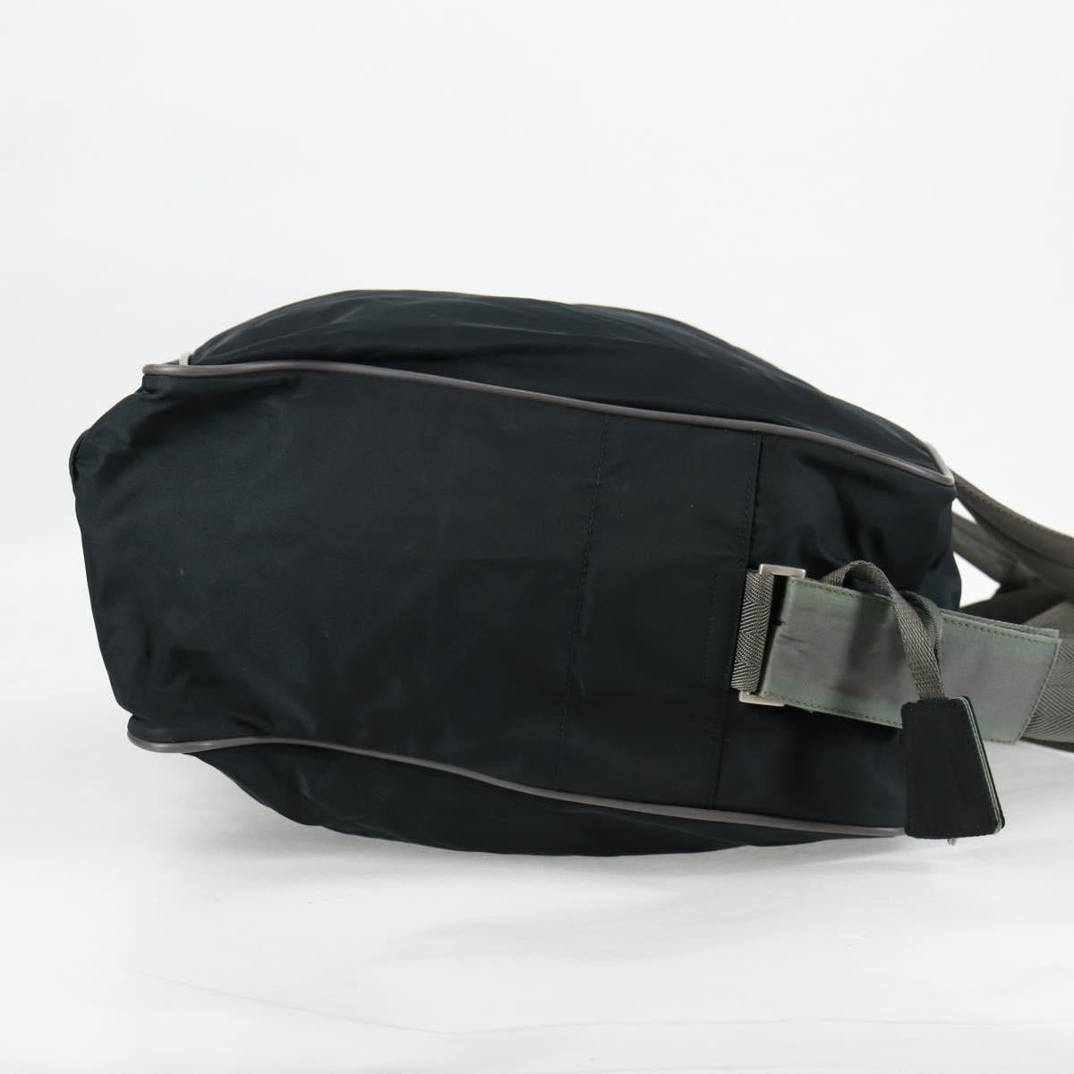 PRADA Sports Hand Bag Nylon 2way Navy Silver Auth ti3358
