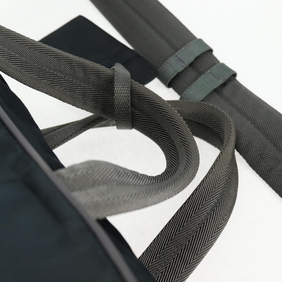 PRADA Sports Hand Bag Nylon 2way Navy Silver Auth ti3358