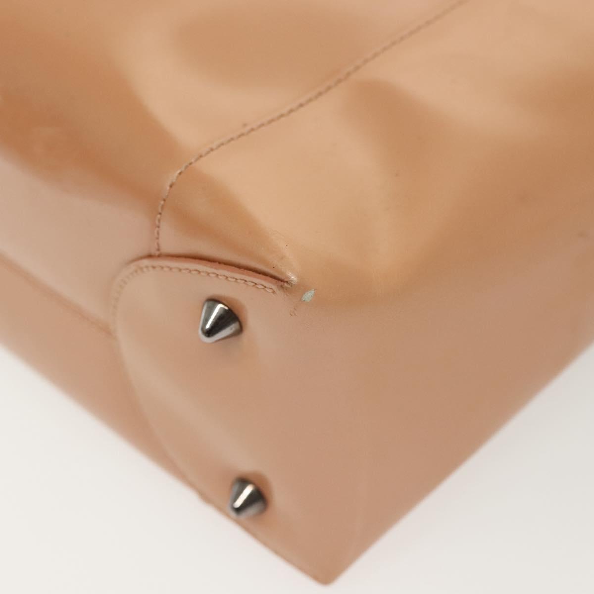 Christian Dior Maris Pearl Hand Bag Enamel Pink Auth ti3359