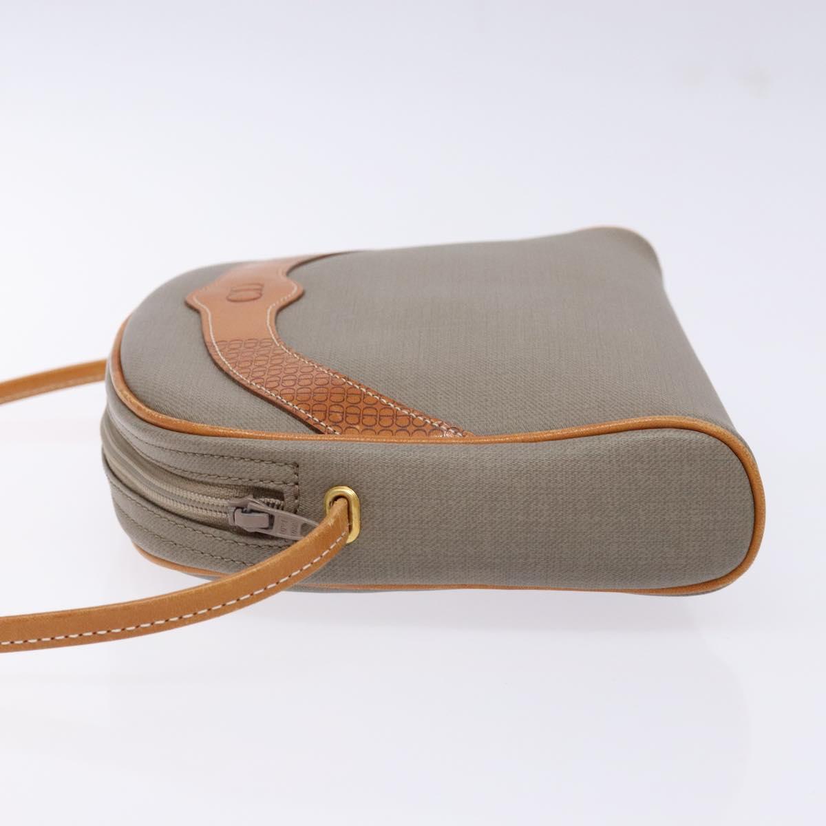 Christian Dior Shoulder Bag Leather Gray Auth ti3384