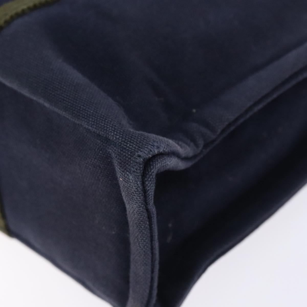 HERMES Fourre Tout PM Hand Bag Canvas Navy Auth ti3389