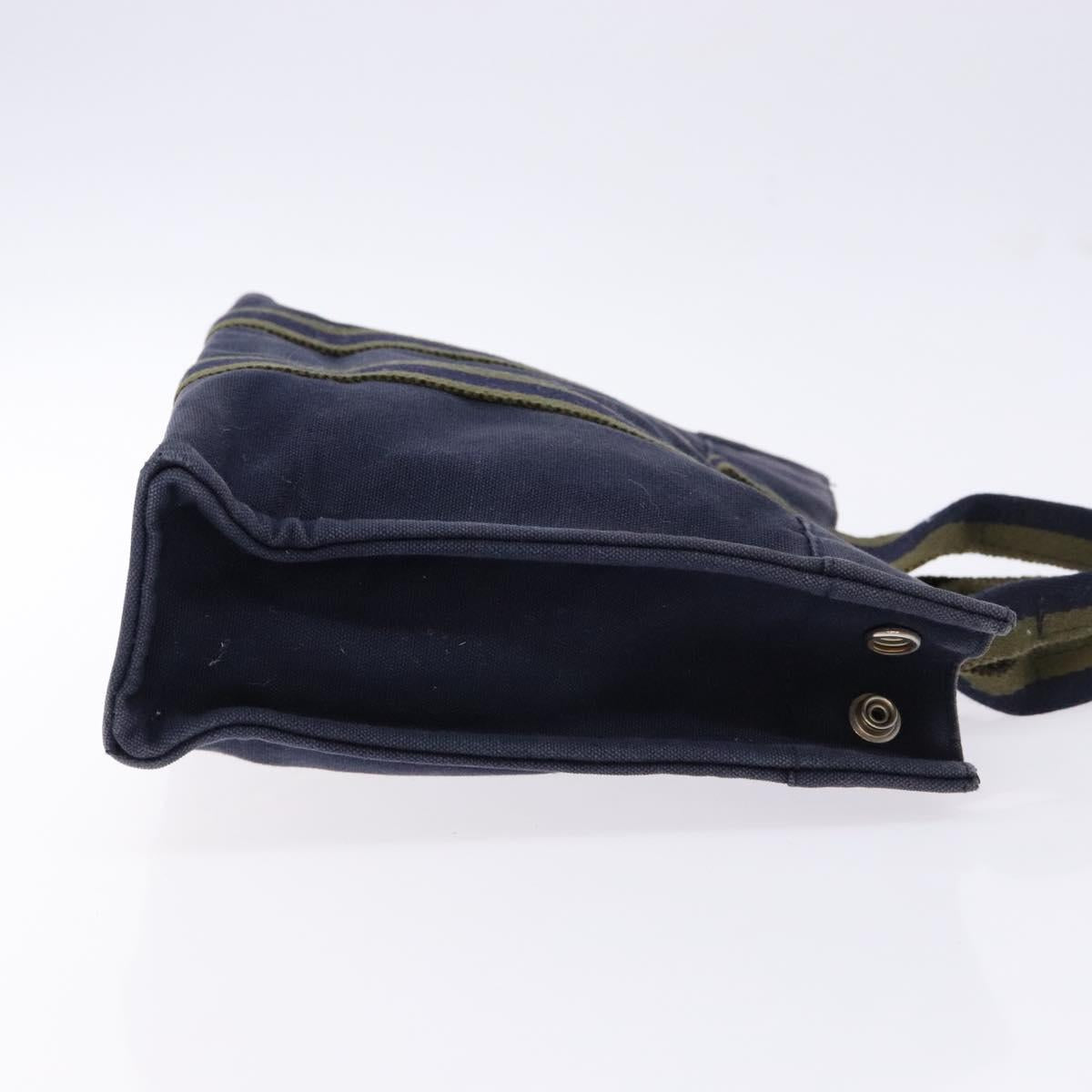 HERMES Fourre Tout PM Hand Bag Canvas Navy Auth ti3389