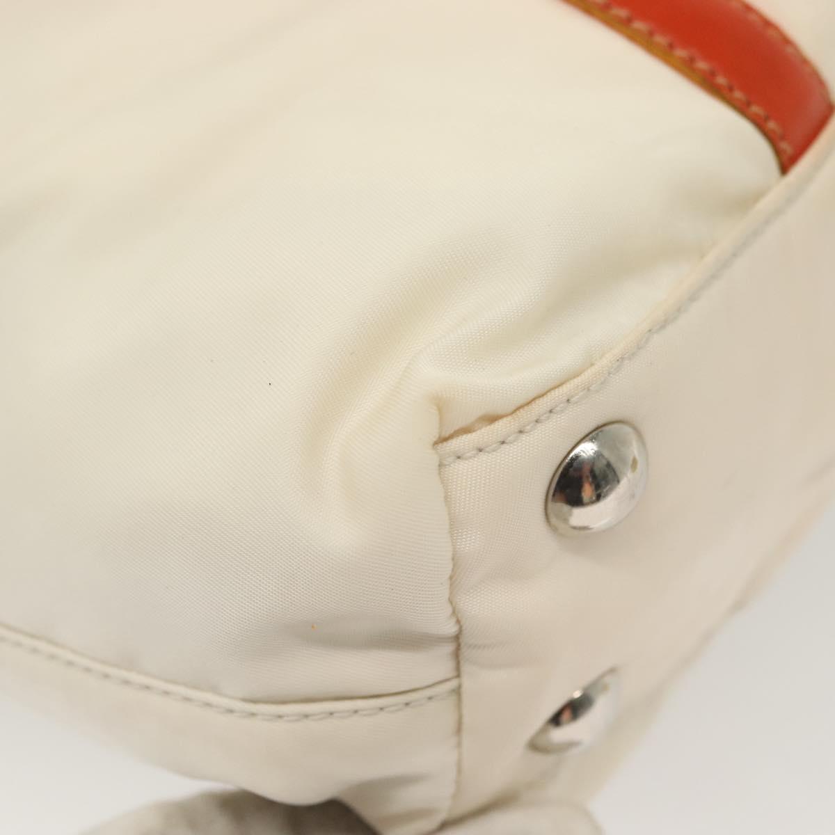 PRADA Hand Bag Nylon 2way White Silver Auth ti3400