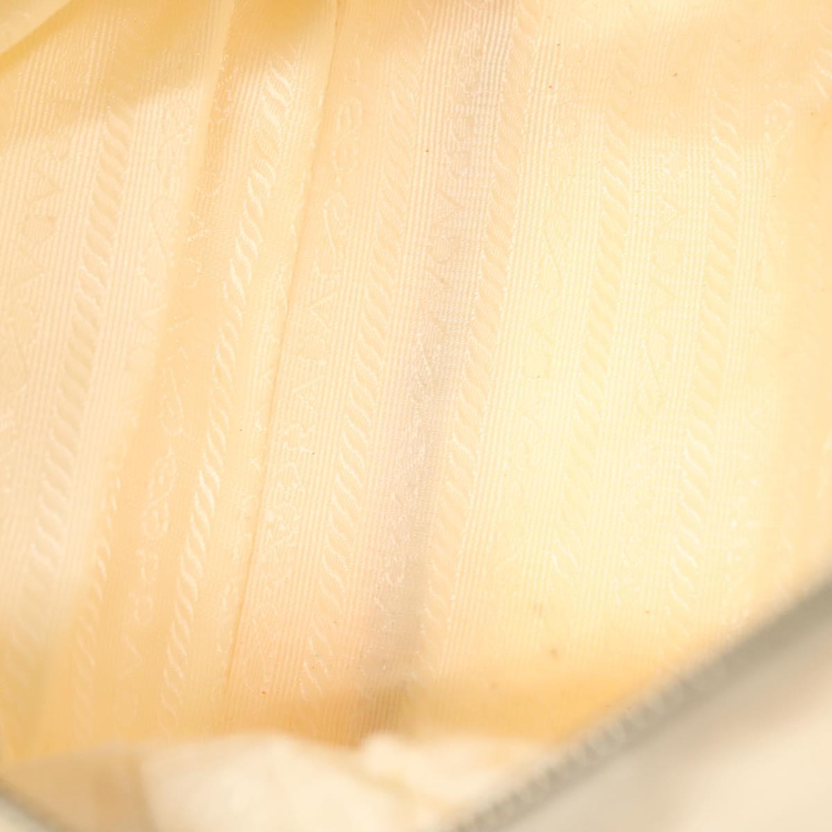 PRADA Hand Bag Nylon 2way White Silver Auth ti3400