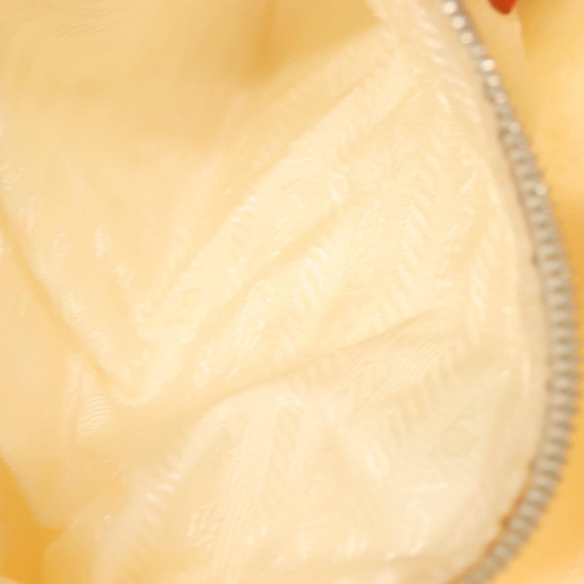 PRADA Hand Bag Nylon 2way White Silver Auth ti3400