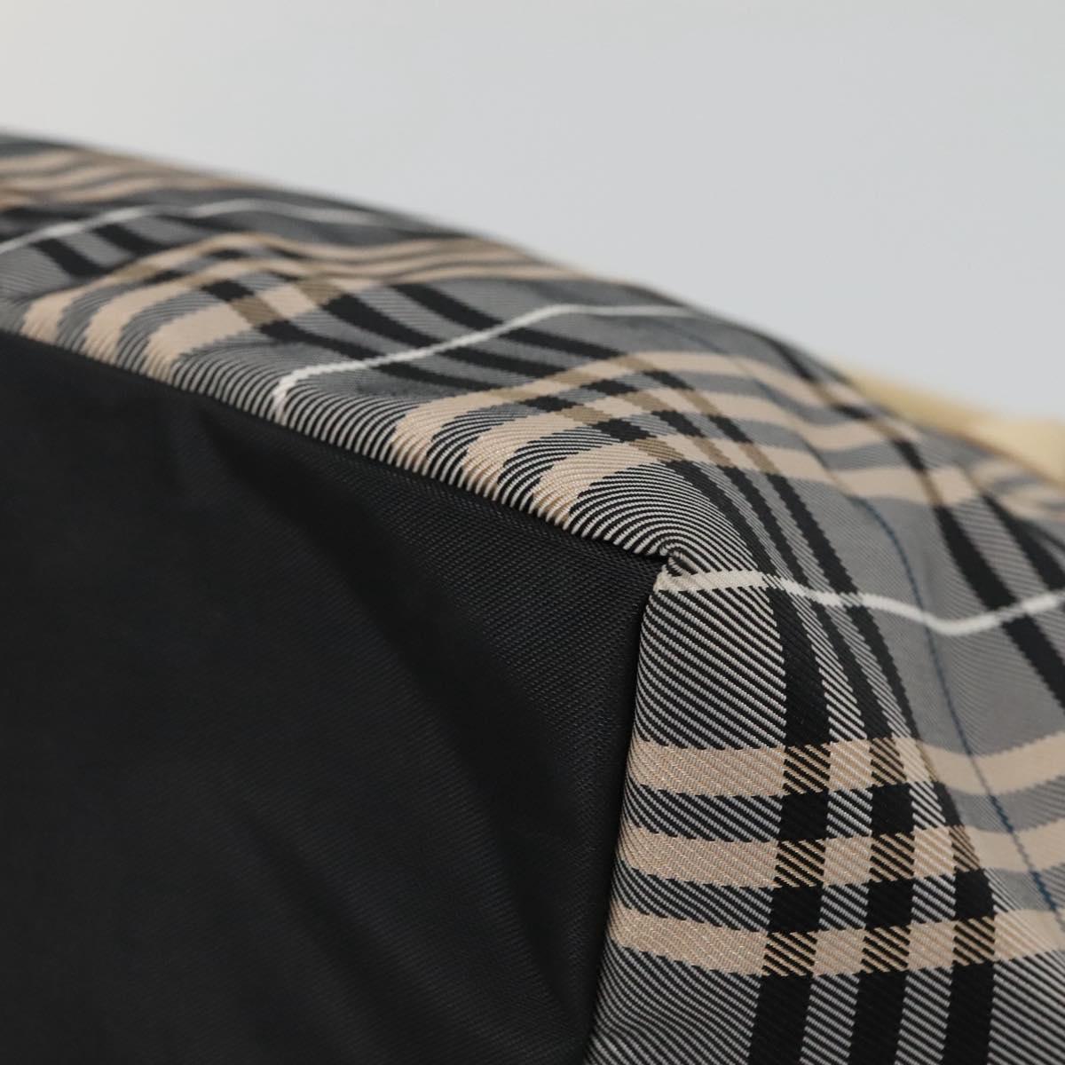 BURBERRY Blue Label Nova Check Tote Bag Nylon Gray Auth ti3408