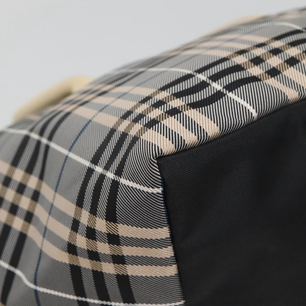 BURBERRY Blue Label Nova Check Tote Bag Nylon Gray Auth ti3408