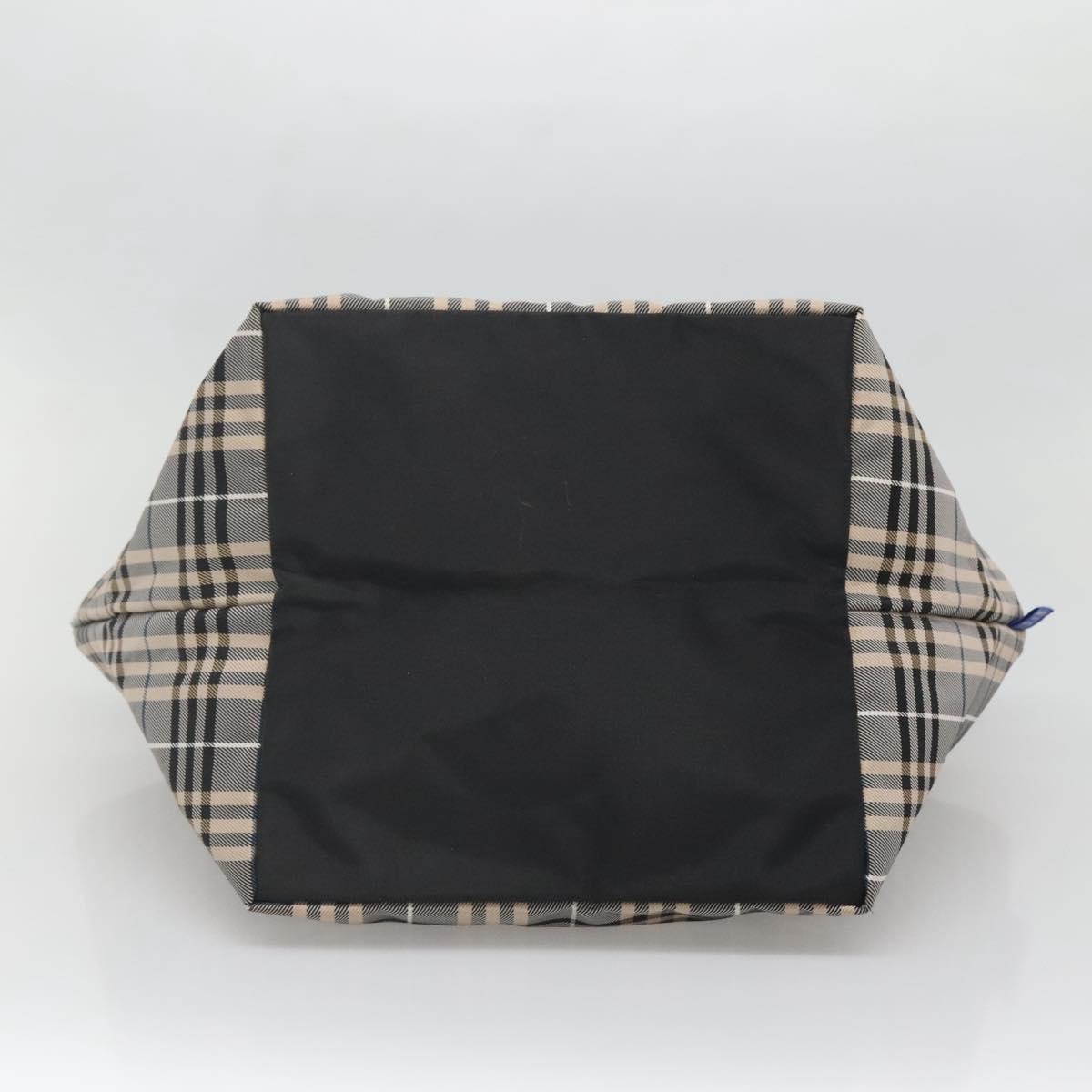 BURBERRY Blue Label Nova Check Tote Bag Nylon Gray Auth ti3408
