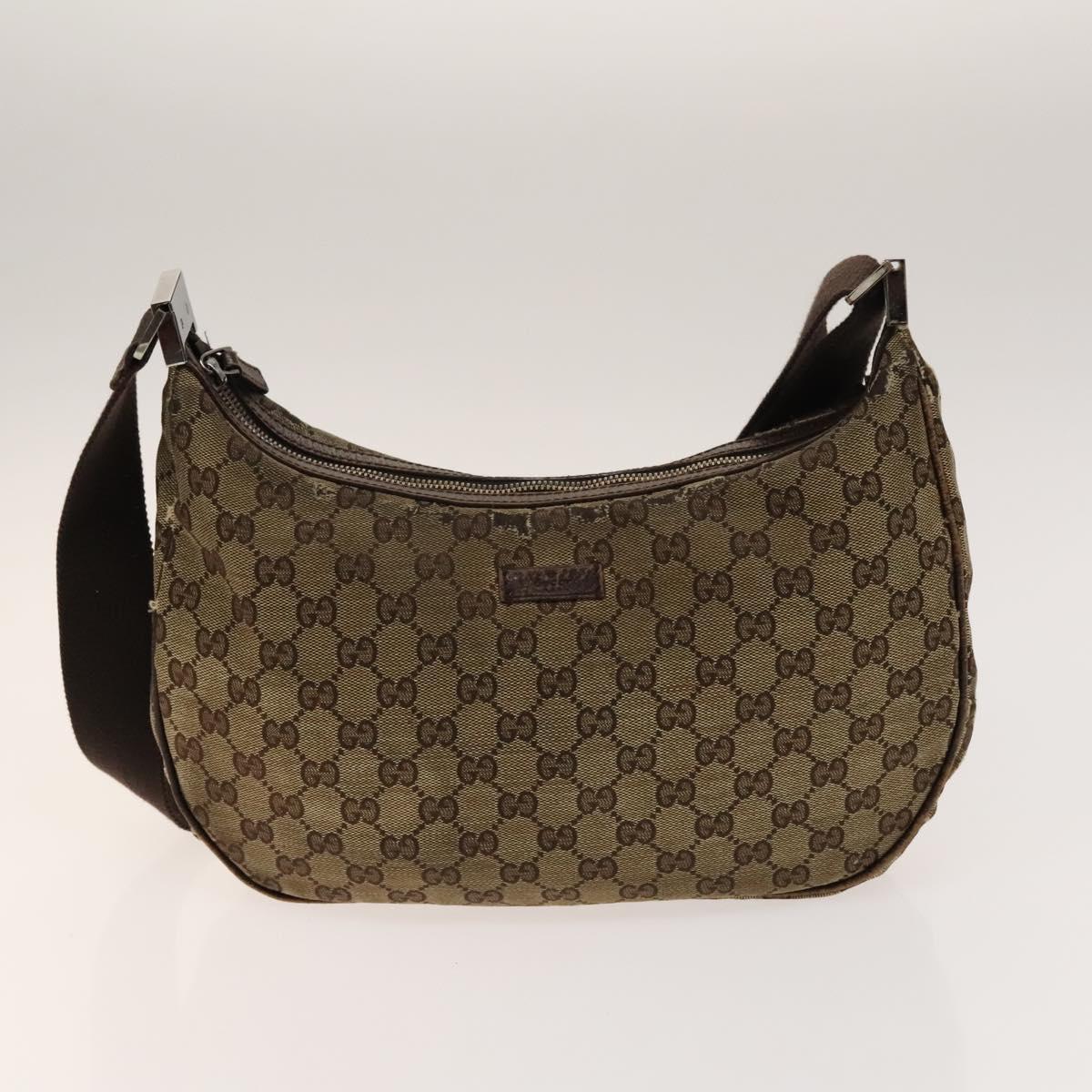 GUCCI GG Canvas GG Plus Supreme Shoulder Bag PVC 3Set Beige Auth ti3417