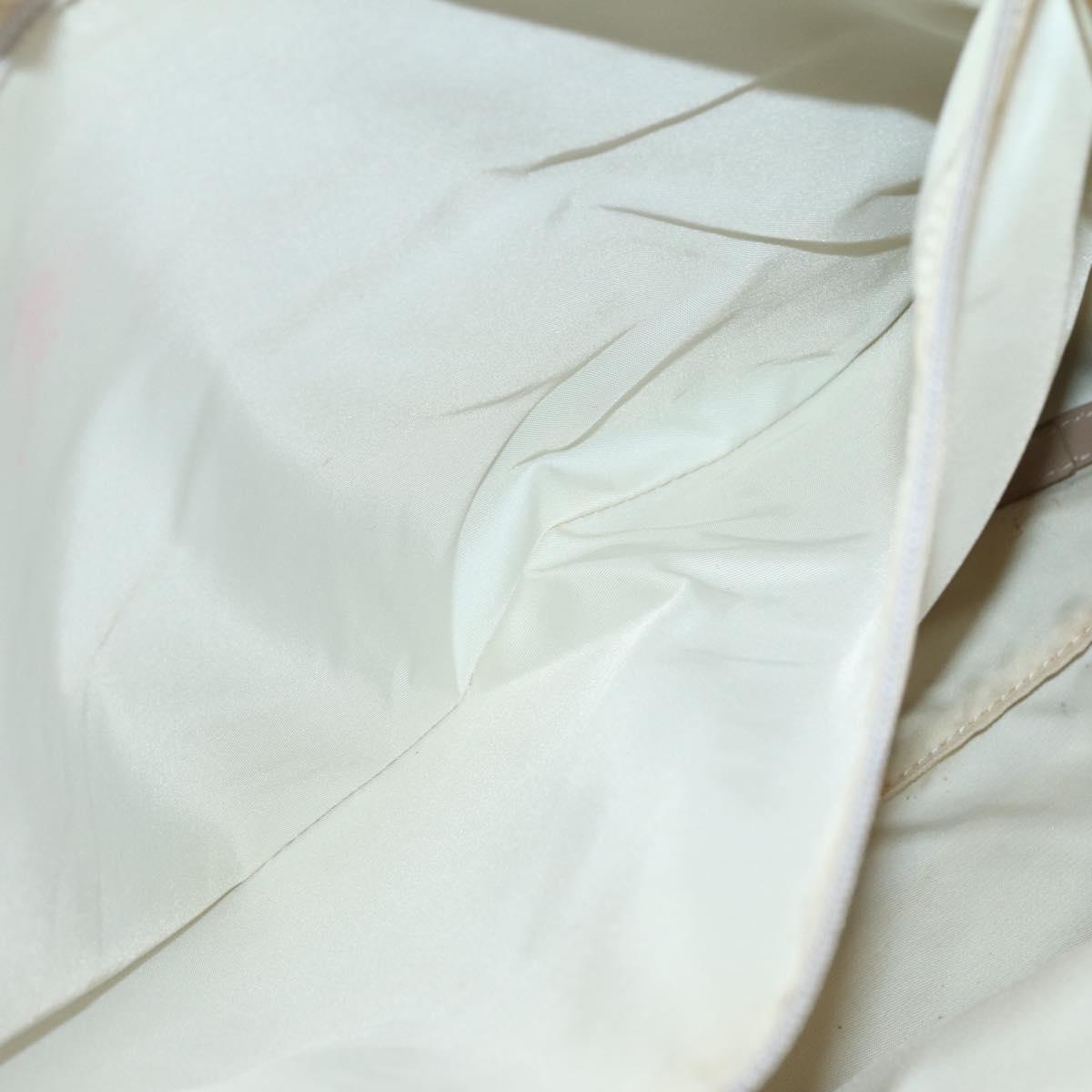 CHANEL New Travel Line Tote Bag Nylon Beige Gold CC Auth ti3422