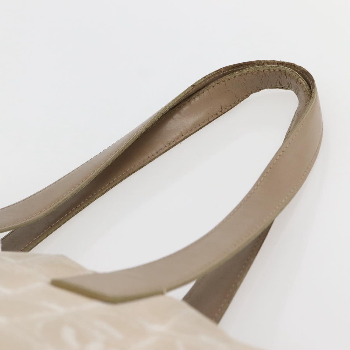 CHANEL New Travel Line Tote Bag Nylon Beige Gold CC Auth ti3423