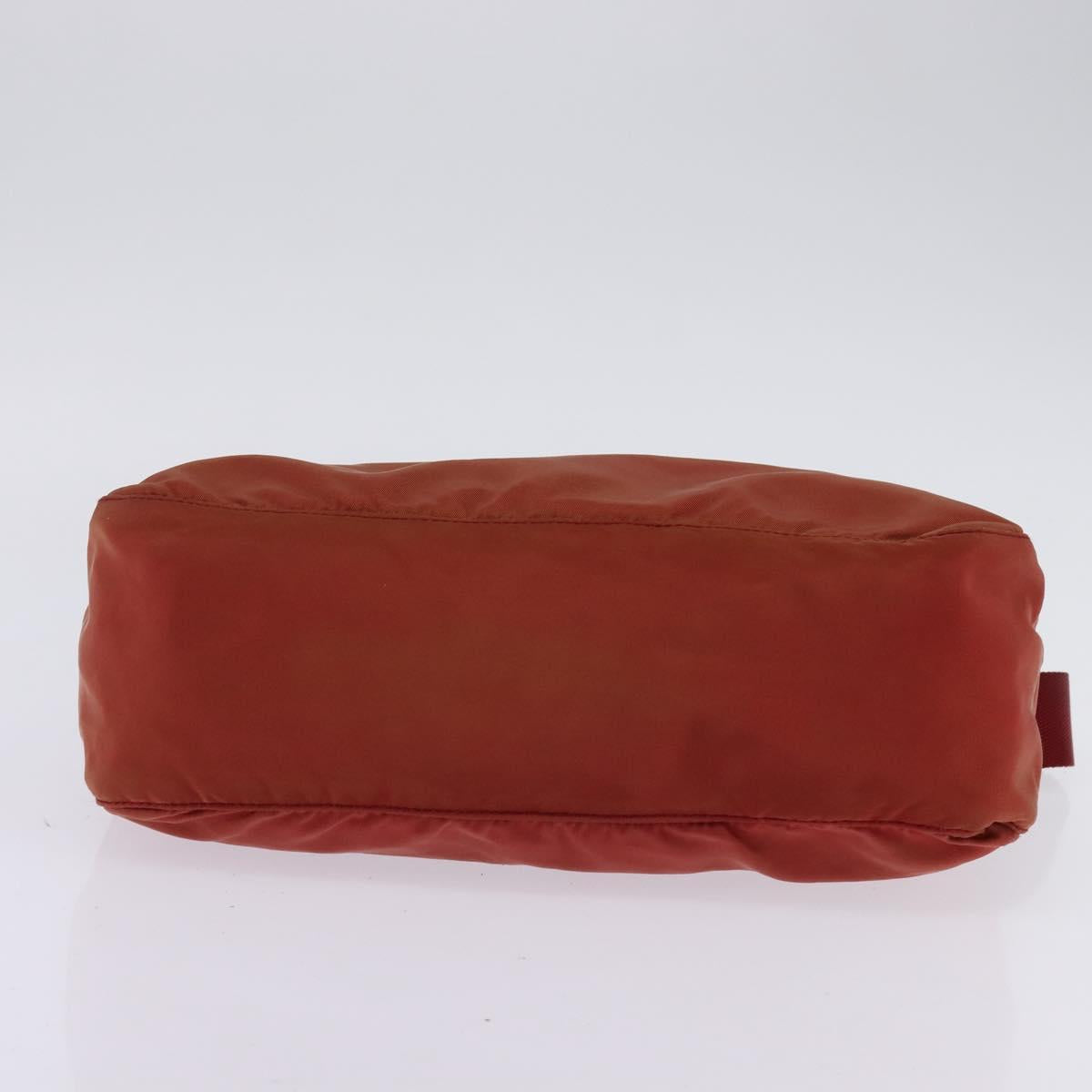 PRADA Shoulder Bag Nylon Red Silver Auth ti3429