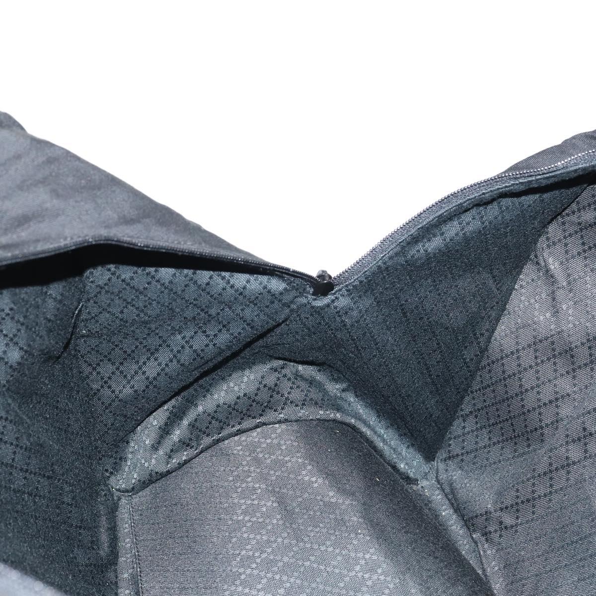 GUCCI Boston Bag Nylon Leather Black Silver 012 1553 0269 Auth ti3430