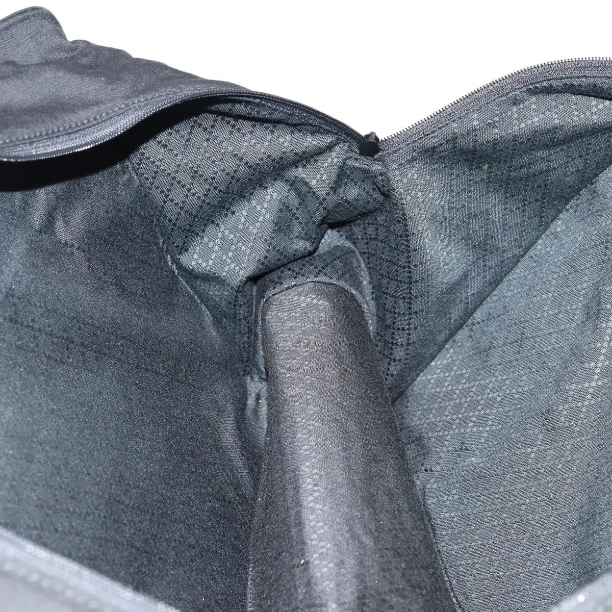 GUCCI Boston Bag Nylon Leather Black Silver 012 1553 0269 Auth ti3430