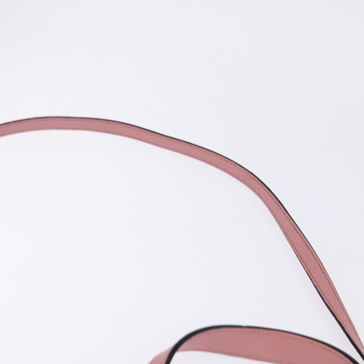 Miu Miu Madras Hand Bag Leather 2way Pink Gold Auth ti3432