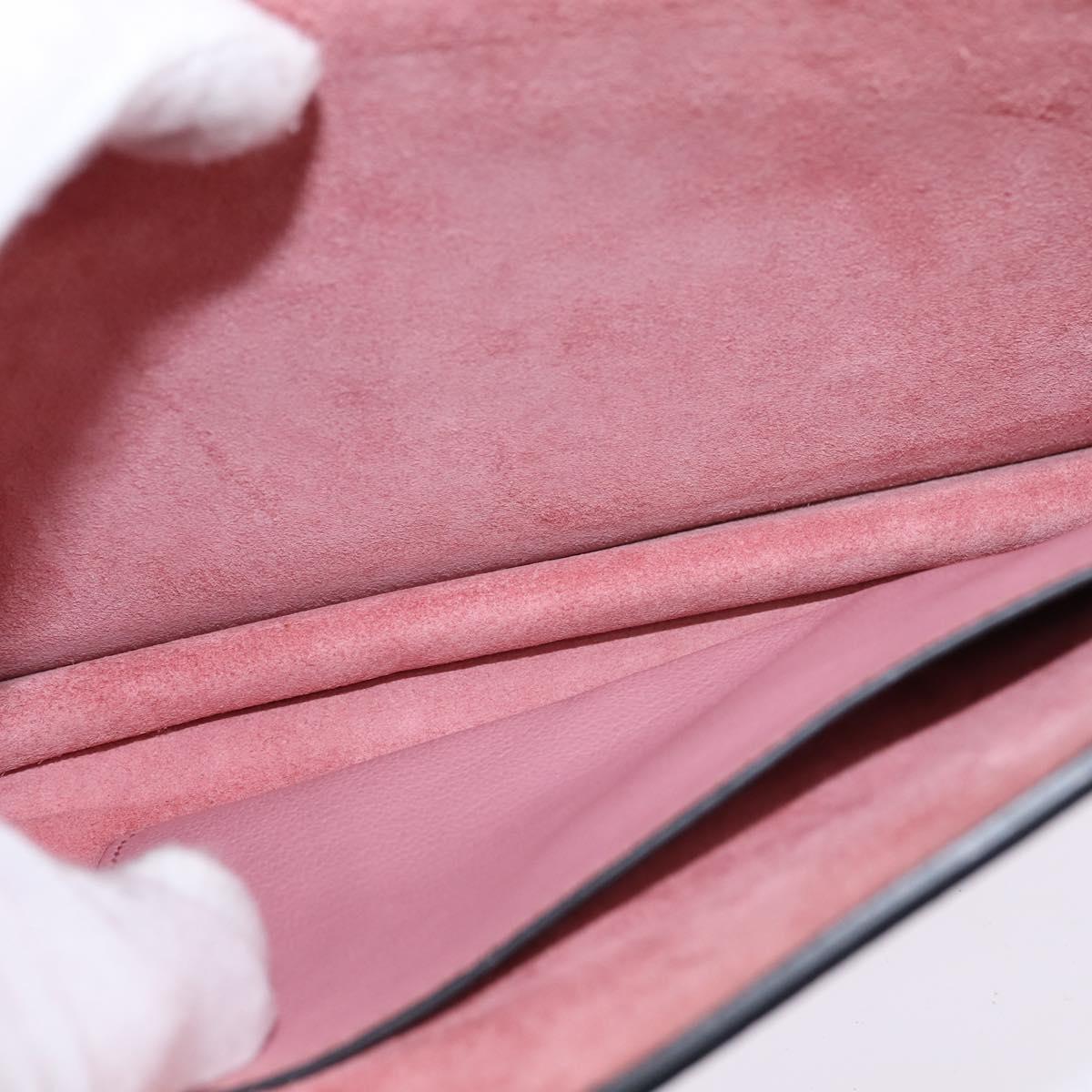 Miu Miu Madras Hand Bag Leather 2way Pink Gold Auth ti3432