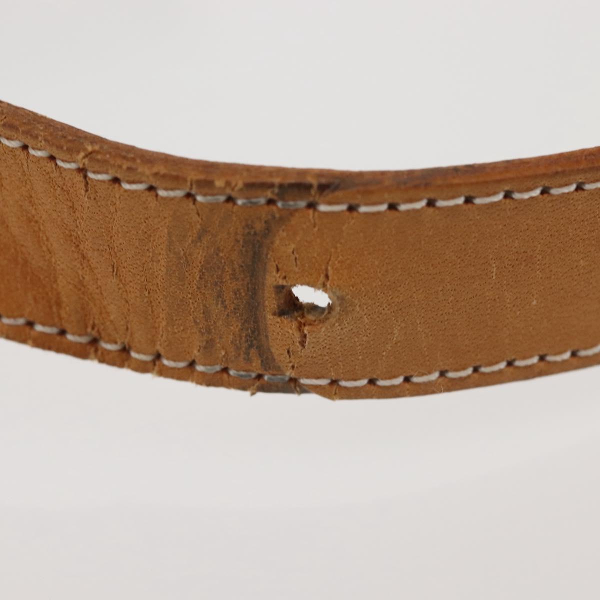 Christian Dior Shoulder Bag PVC Leather Gray Gold Auth ti3433