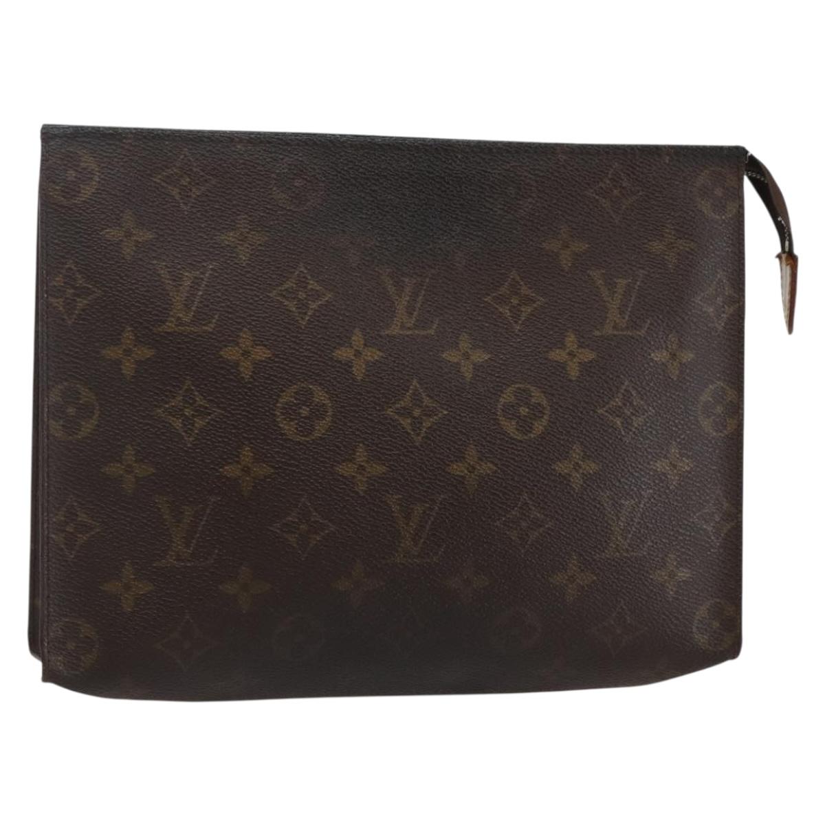 LOUIS VUITTON Monogram Poche Toilette 26 Pouch M47542 LV Auth ti3438