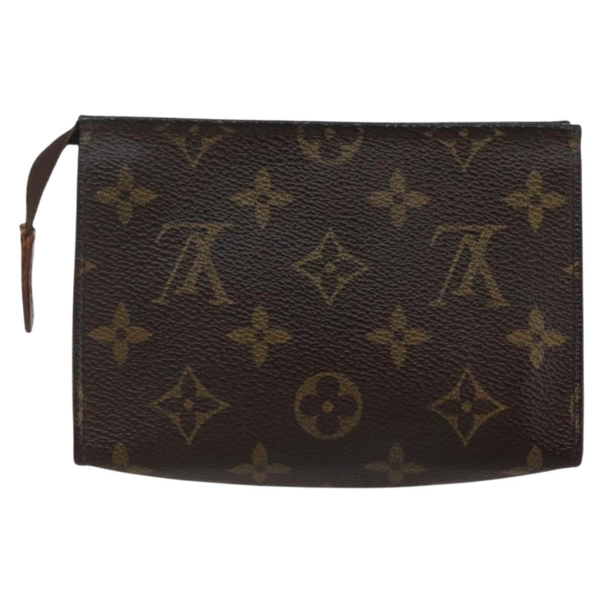 LOUIS VUITTON Monogram Poche Toilette 15 Pouch M47546 LV Auth ti3439