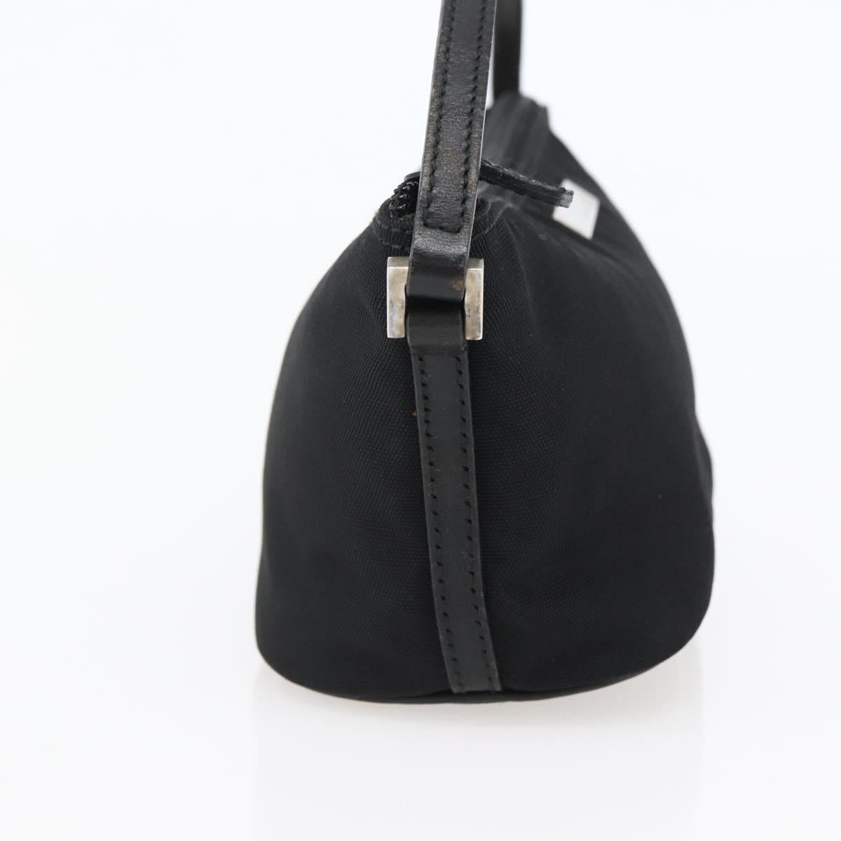 GUCCI Accessory Pouch Nylon Black Silver 039 1103 Auth ti3444