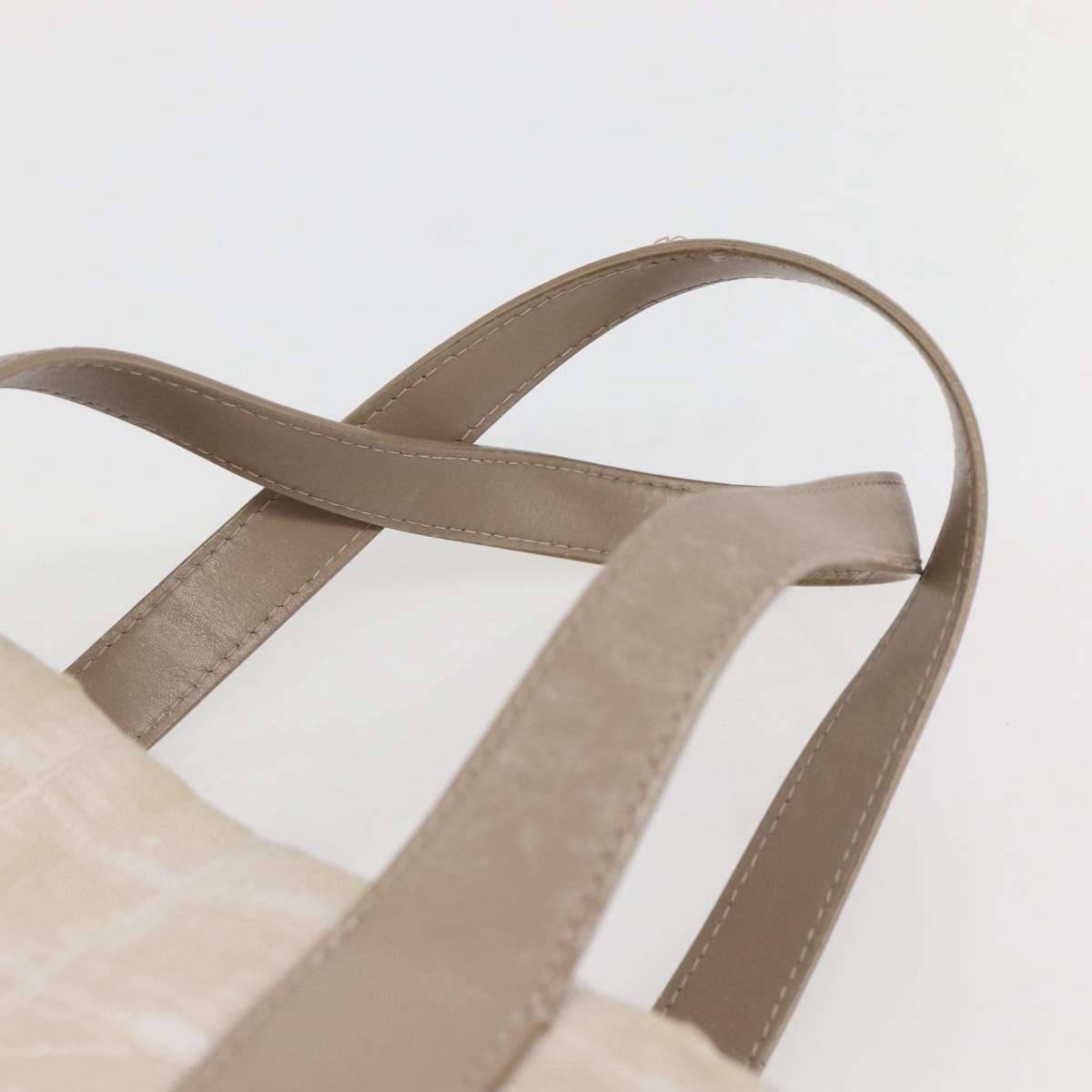 CHANEL New Travel Line Tote Bag Nylon Beige Gold CC Auth ti3446