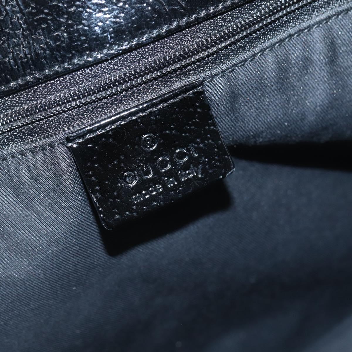 GUCCI GG Canvas Tote Bag Black Gold 120836 Auth ti3447