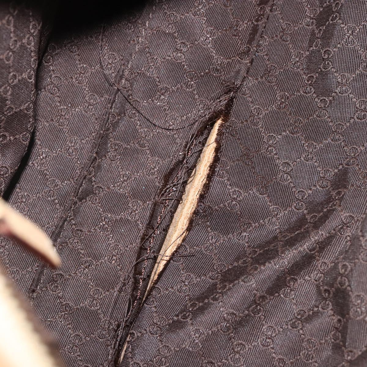 GUCCI Shoulder Bag Leather Beige Gold 90699 Auth ti3449