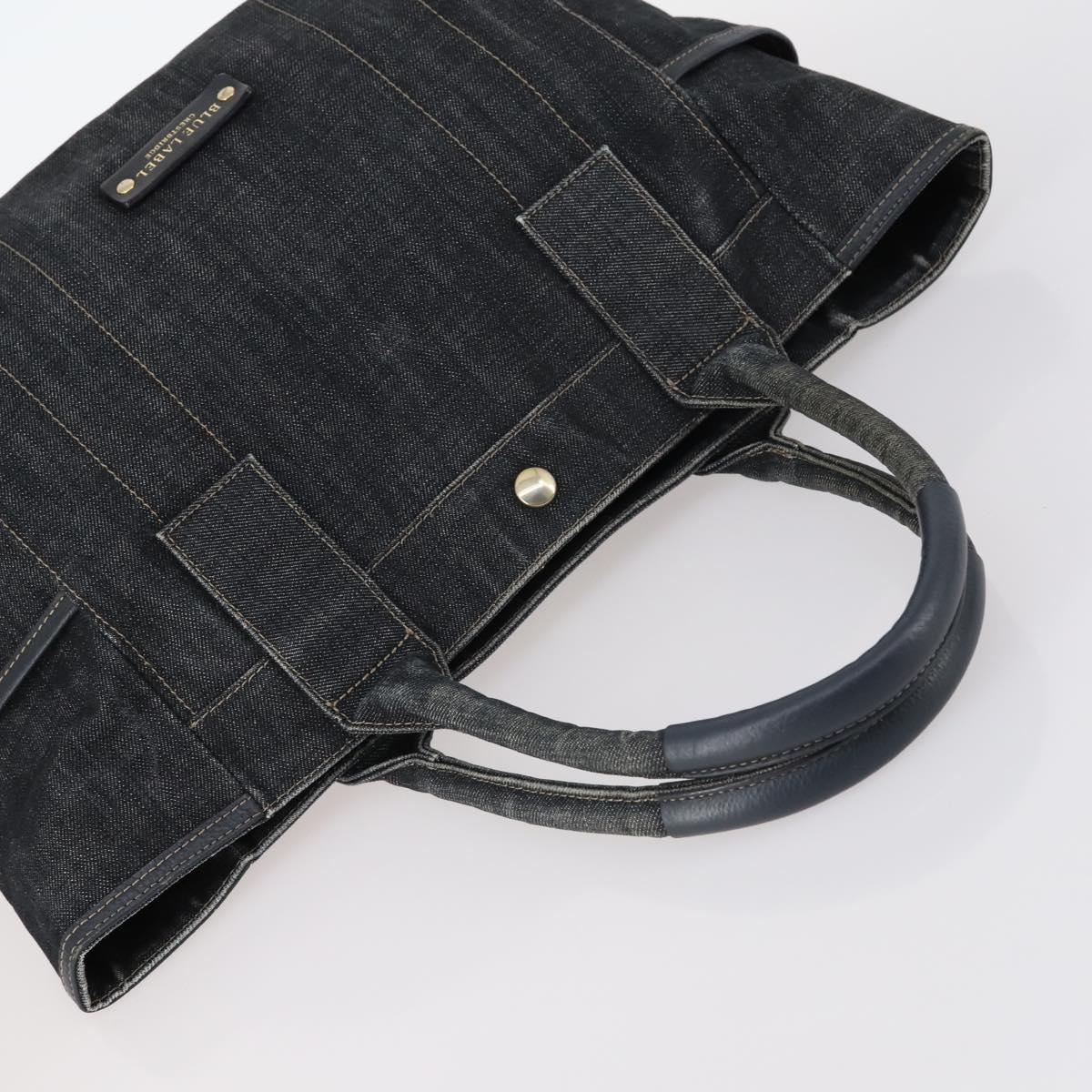 BURBERRY Nova Check Blue Label Bag Canvas nylon 5Set Beige Gray blue Auth ti3451