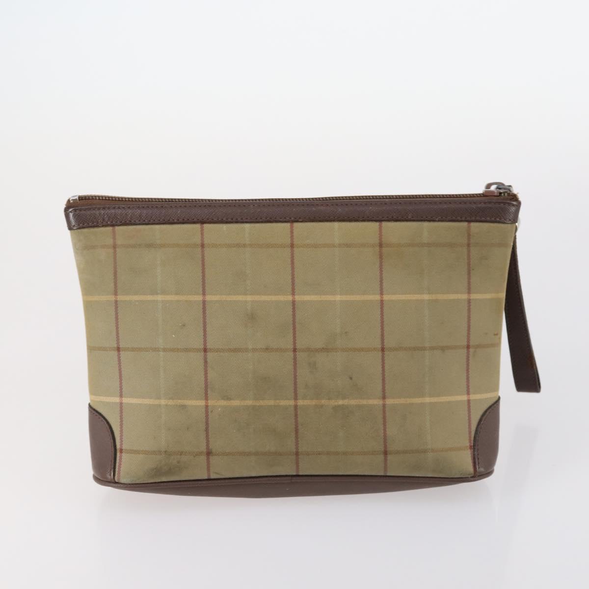 BURBERRY Nova Check Blue Label Bag Canvas nylon 5Set Beige Gray blue Auth ti3451