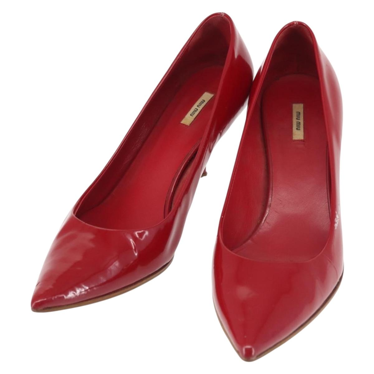 Miu Miu High heels Patent leather Red Auth ti3462