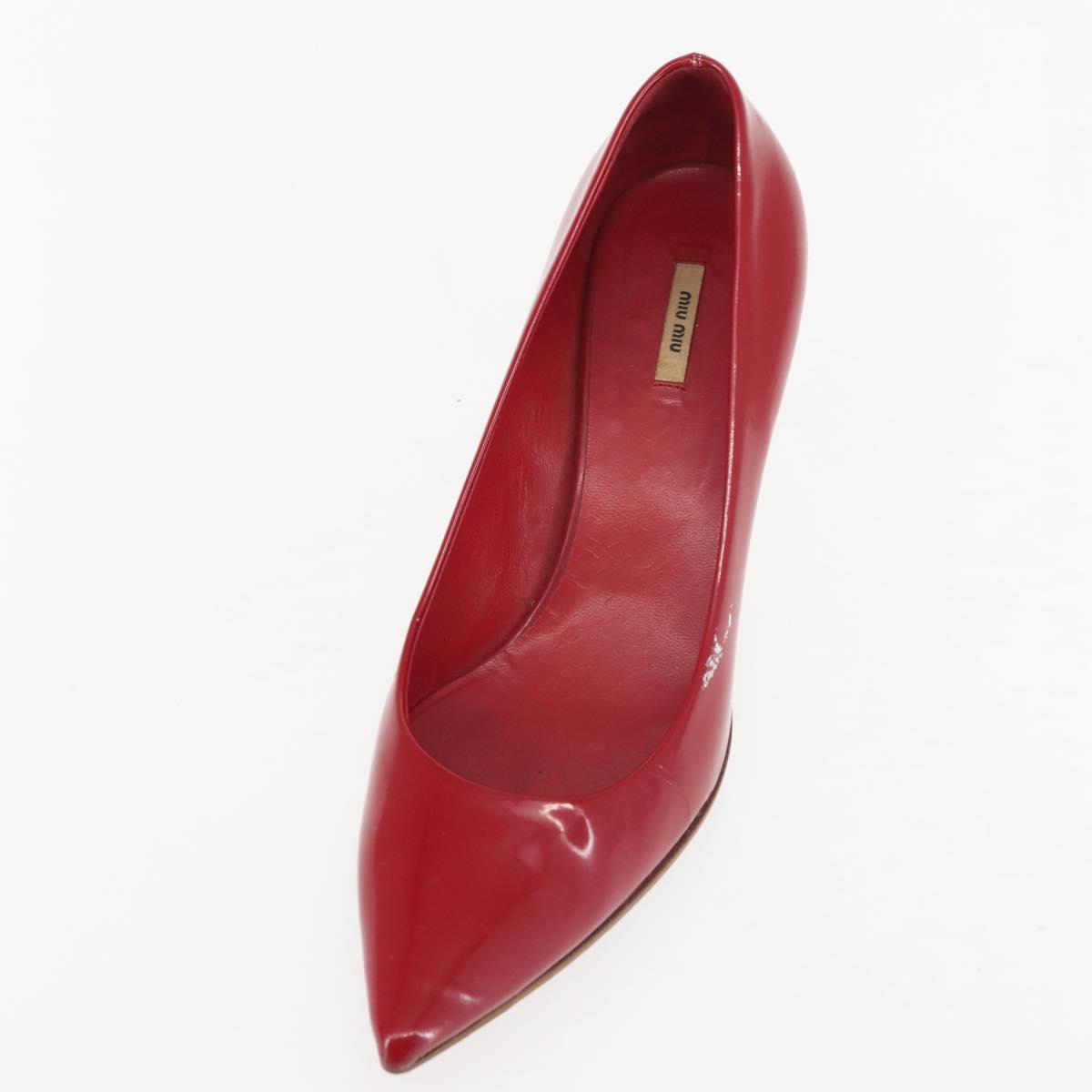 Miu Miu High heels Patent leather Red Auth ti3462
