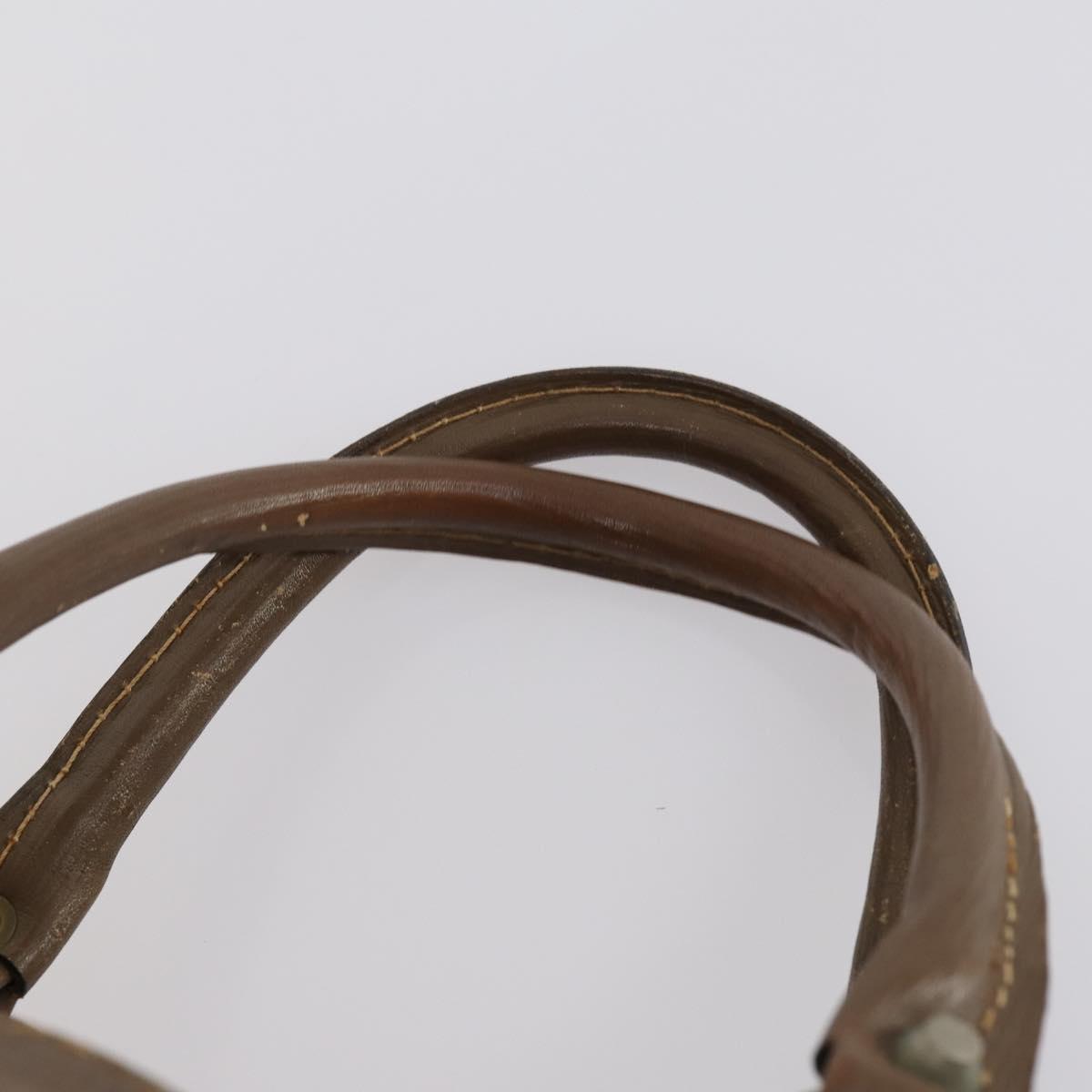 FENDI Zucchino Canvas Bag Enamel 2Set Brown Auth ti3463