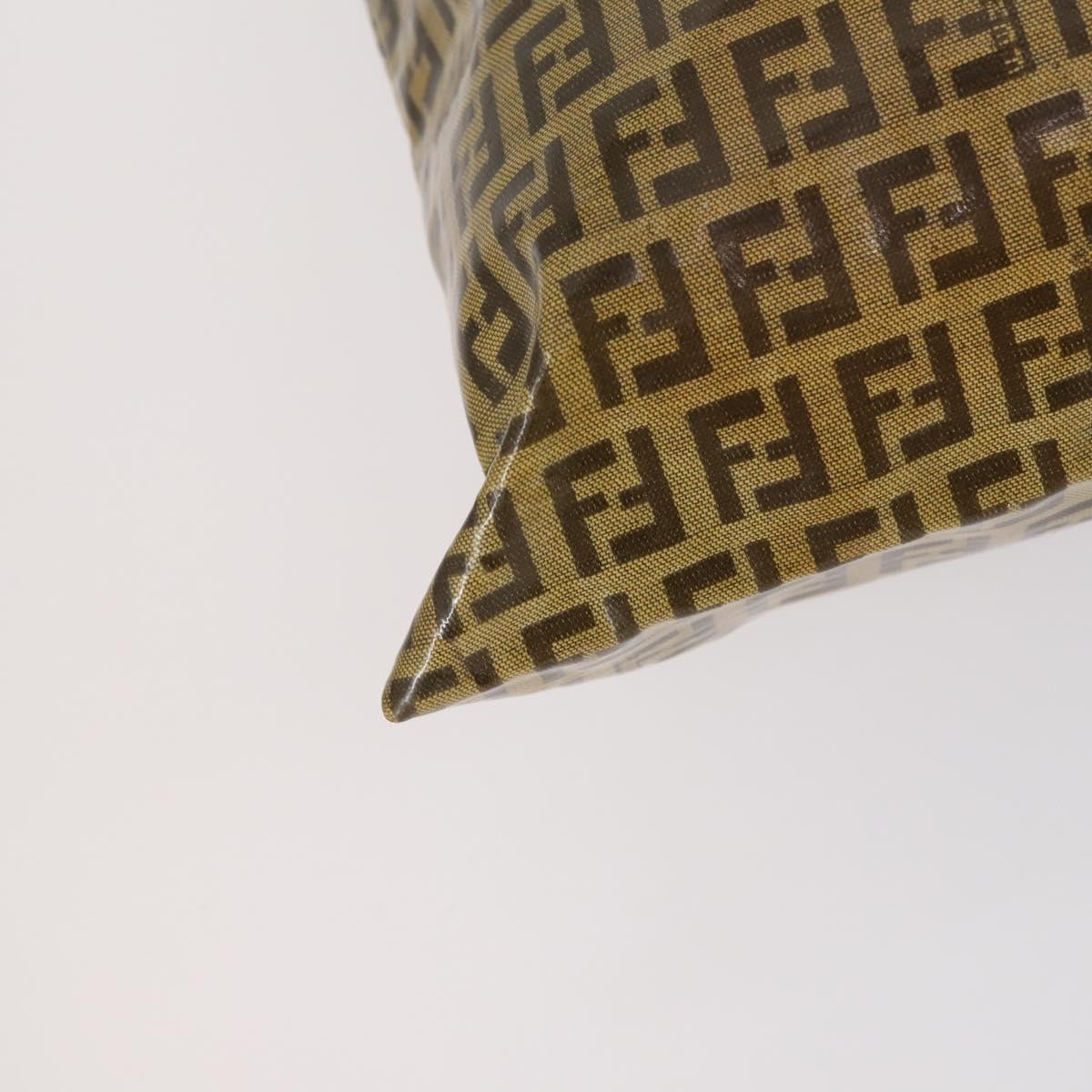 FENDI Zucchino Canvas Bag Enamel 2Set Brown Auth ti3463