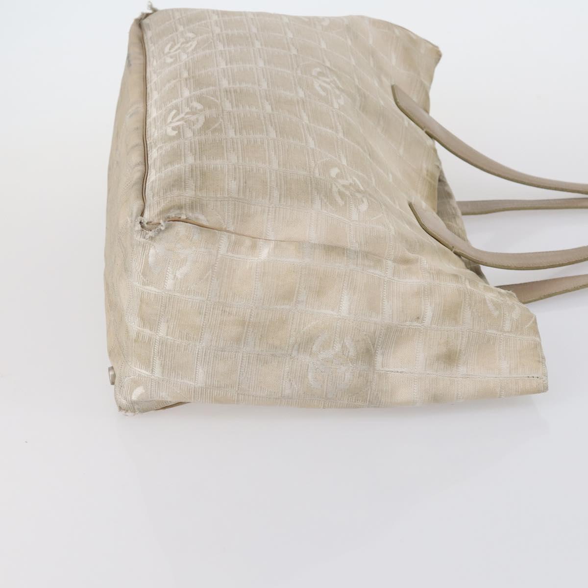 CHANEL New Travel Line Tote Bag Nylon 3Set Pink Beige CC Auth ti3465