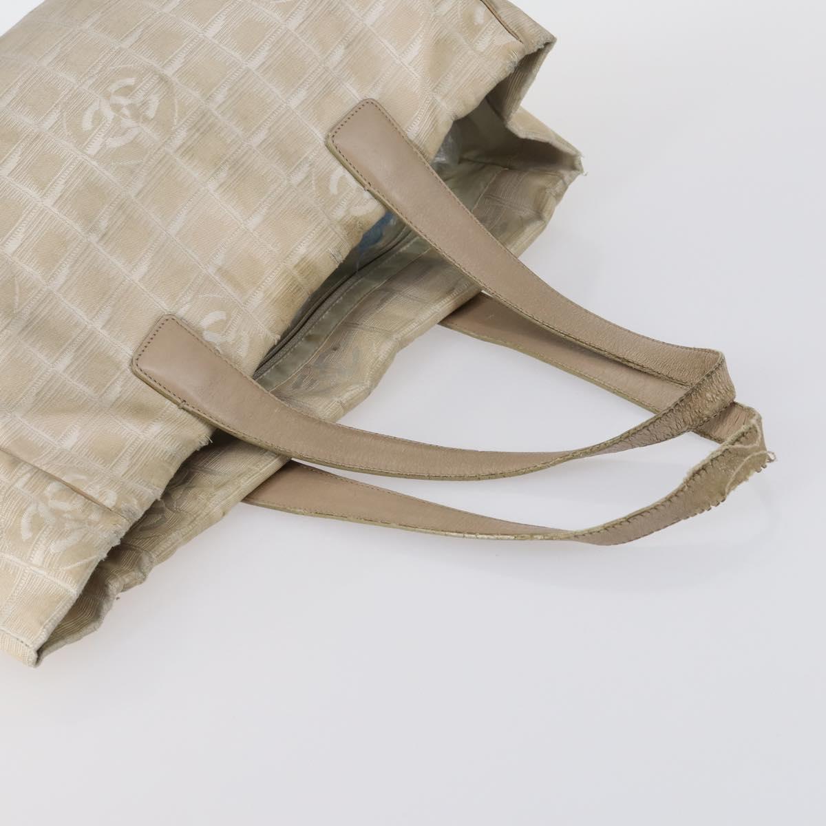 CHANEL New Travel Line Tote Bag Nylon 3Set Pink Beige CC Auth ti3465