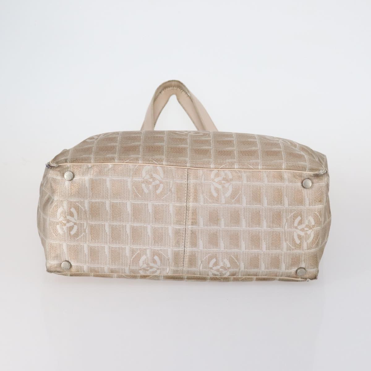 CHANEL New Travel Line Tote Bag Nylon 3Set Pink Beige CC Auth ti3465