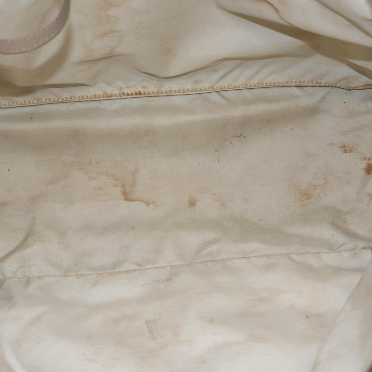 CHANEL New Travel Line Tote Bag Nylon Beige Gold CC Auth ti3466