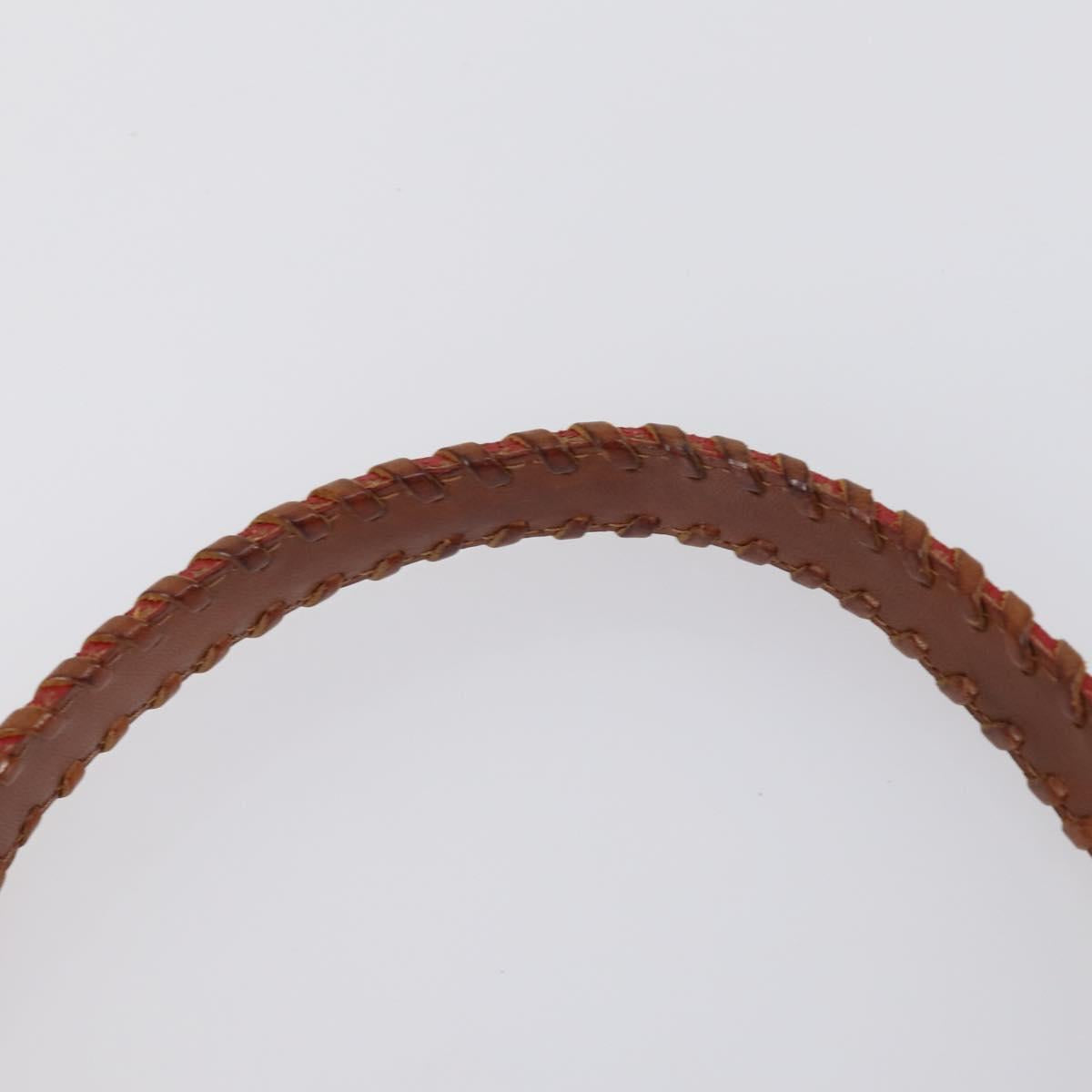 BALLY Tote Bag Leather Canvas 4Set Red Beige cream Auth ti3468