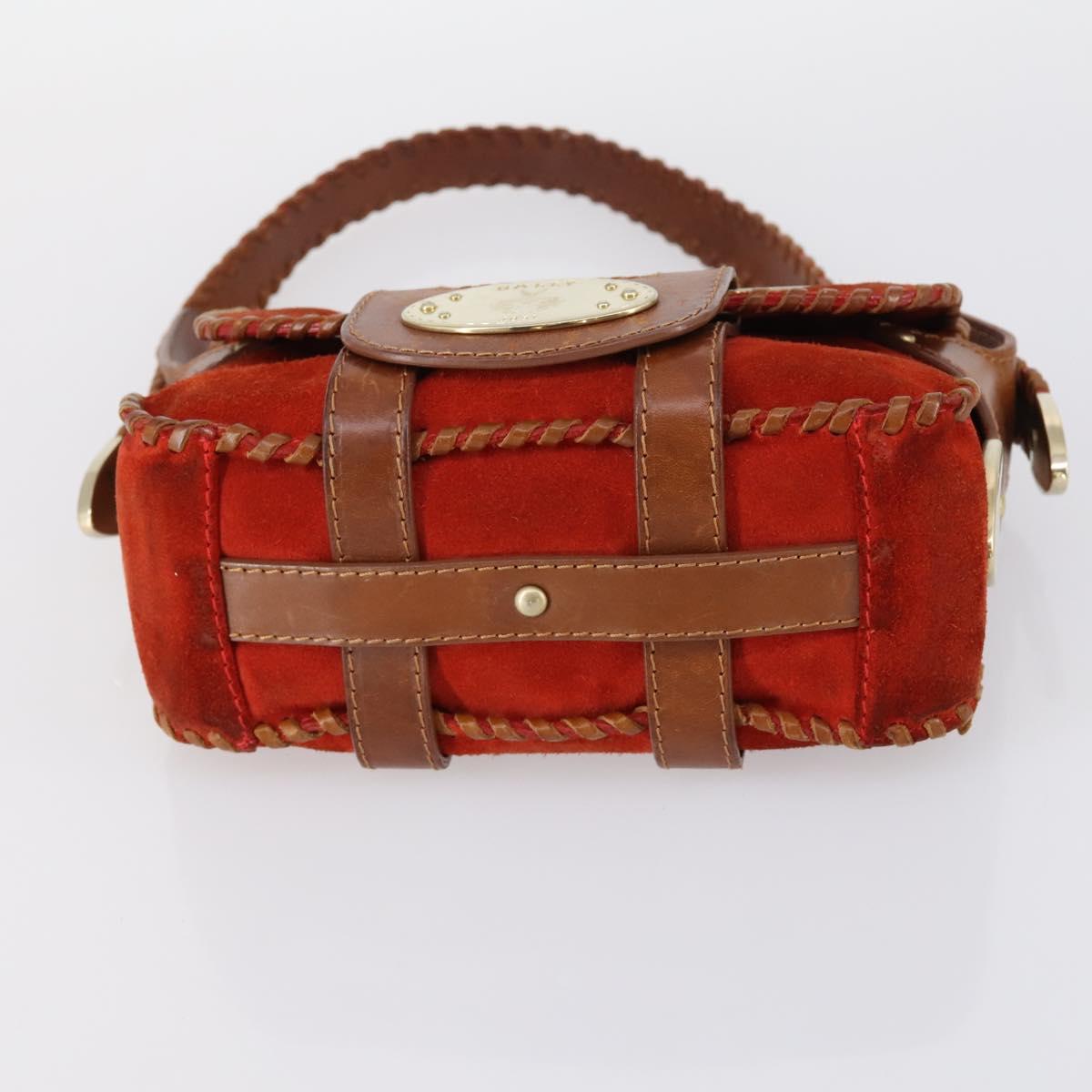 BALLY Tote Bag Leather Canvas 4Set Red Beige cream Auth ti3468