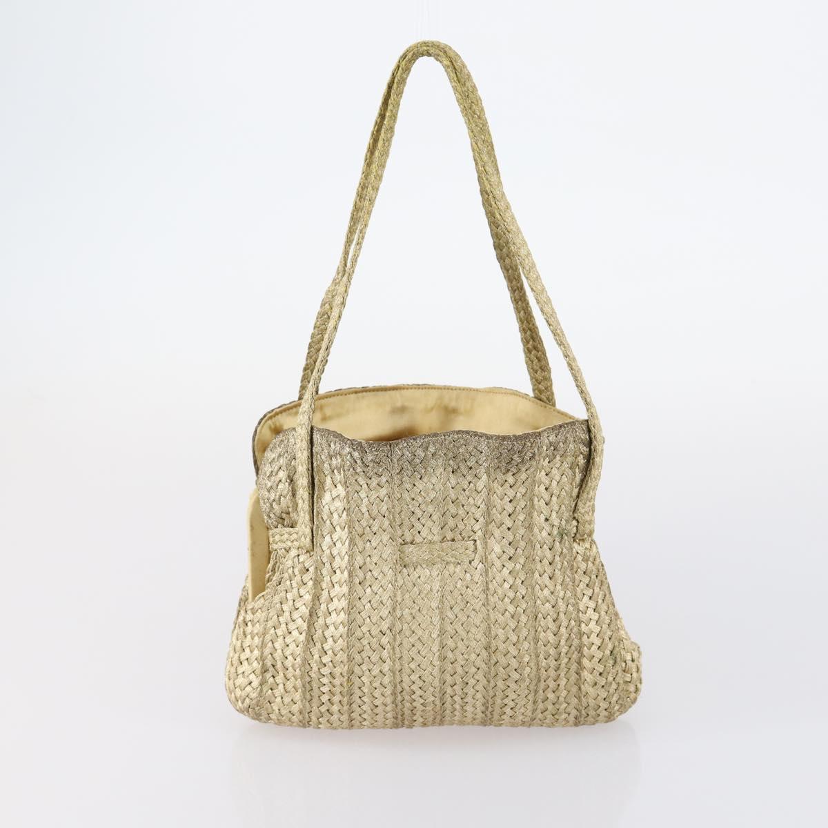 BALLY Tote Bag Leather Canvas 4Set Red Beige cream Auth ti3468