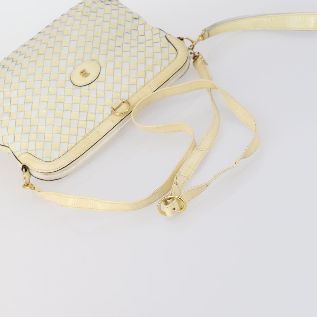 BALLY Tote Bag Leather Canvas 4Set Red Beige cream Auth ti3468