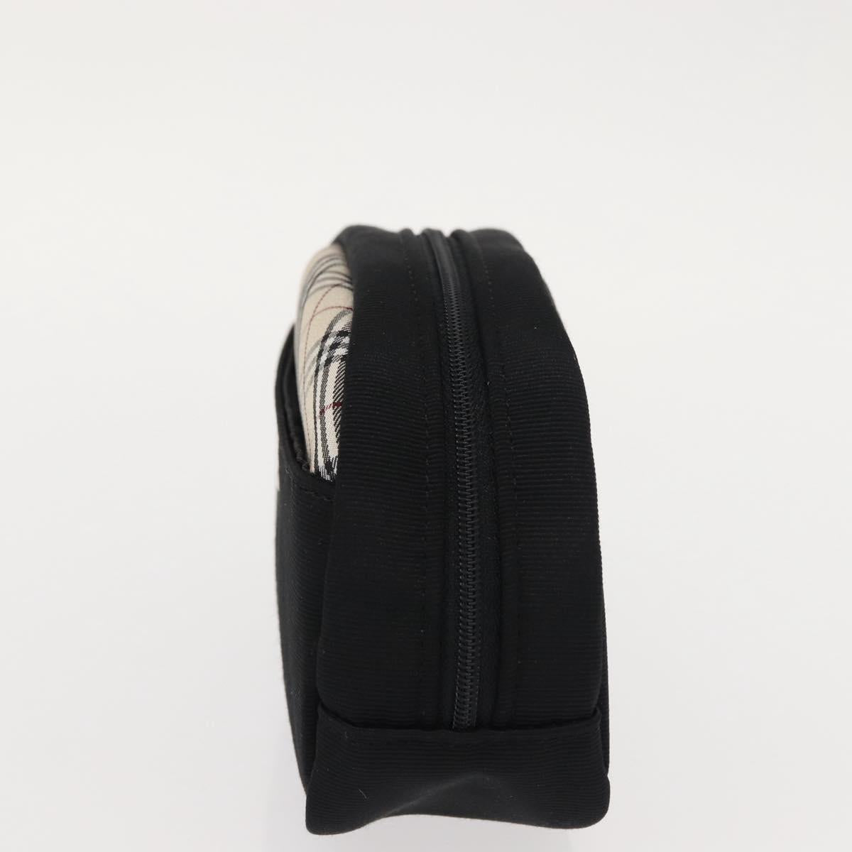 BURBERRY Nova Check Handkerchief Pouch Nylon 2Set Black Beige Auth ti3471