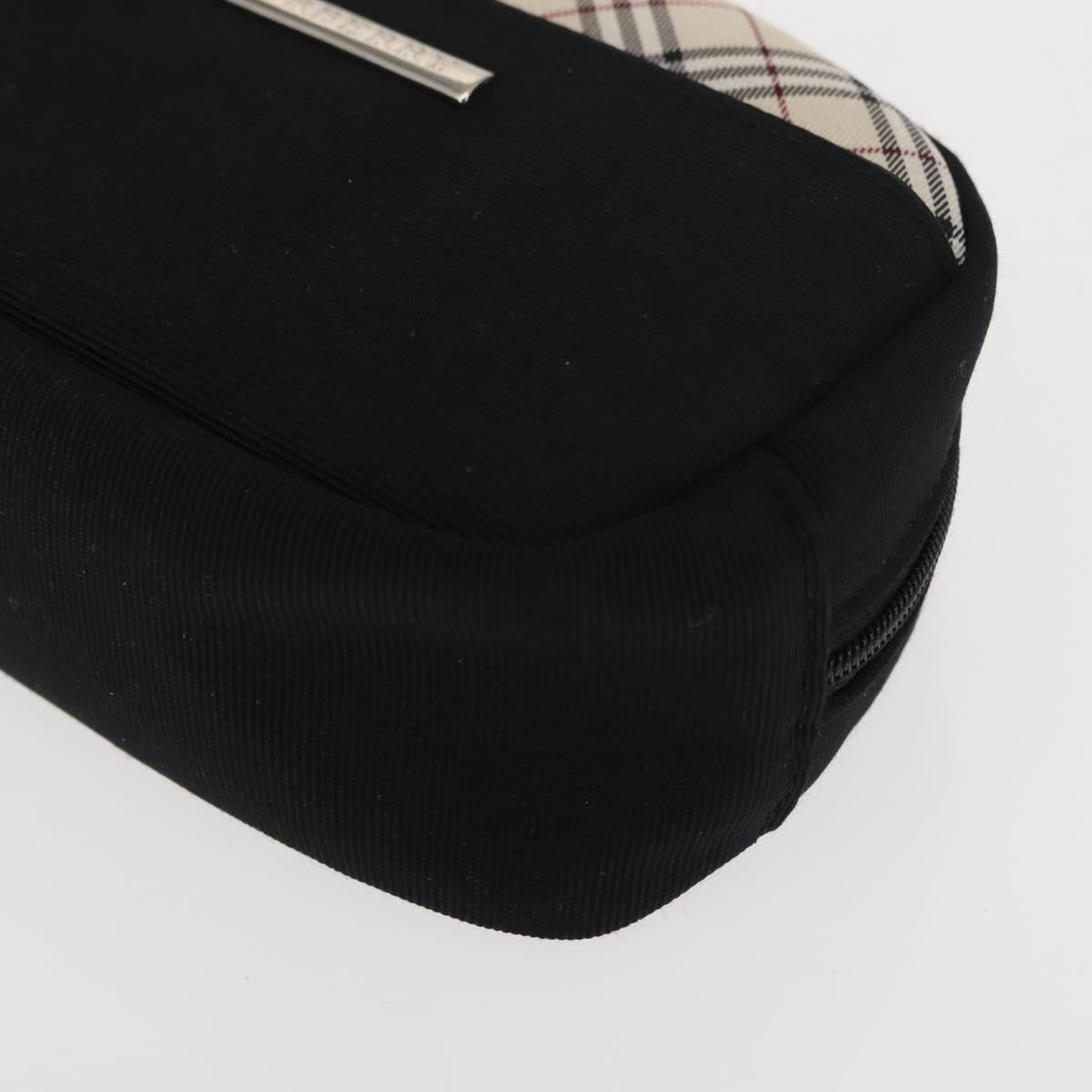 BURBERRY Nova Check Handkerchief Pouch Nylon 2Set Black Beige Auth ti3471