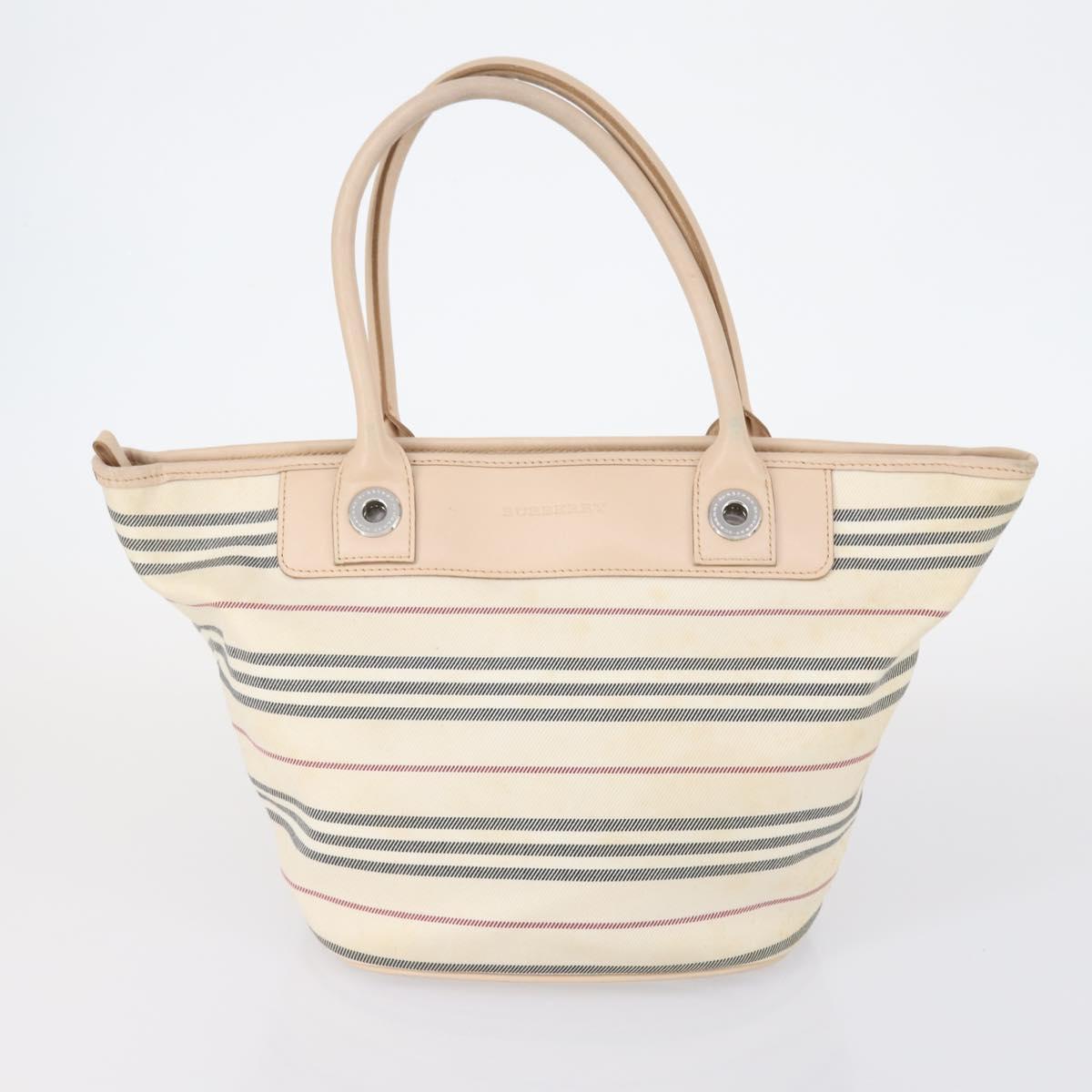 BURBERRY Nova Check Blue Label Tote Bag Canvas 3Set Beige Auth ti3475